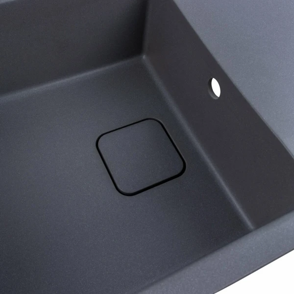 Гранітна мийка для кухні VALESO 7850 CUBE матова Сірий мусон