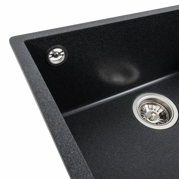 Гранітна мийка для кухні VALESO 5444 OASIS матовий Карбон