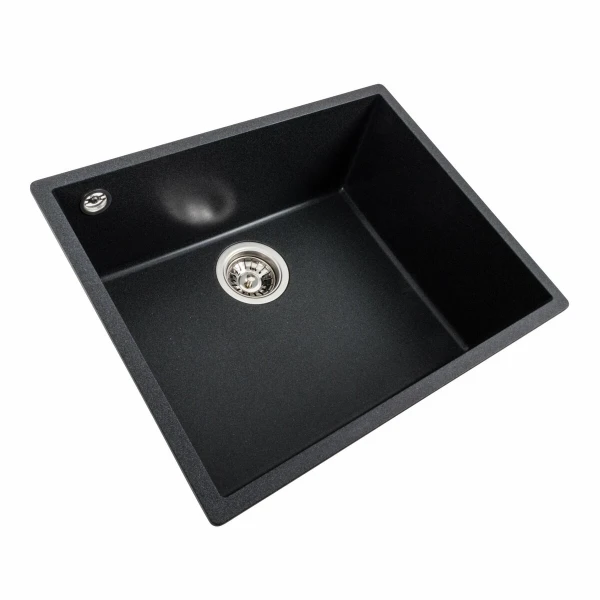 Гранітна мийка для кухні VALESO 5444 OASIS матовий Карбон