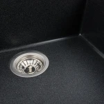 Гранітна мийка для кухні VALESO 5444 OASIS матовий Карбон