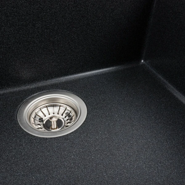 Гранітна мийка для кухні VALESO 5444 OASIS матовий Карбон