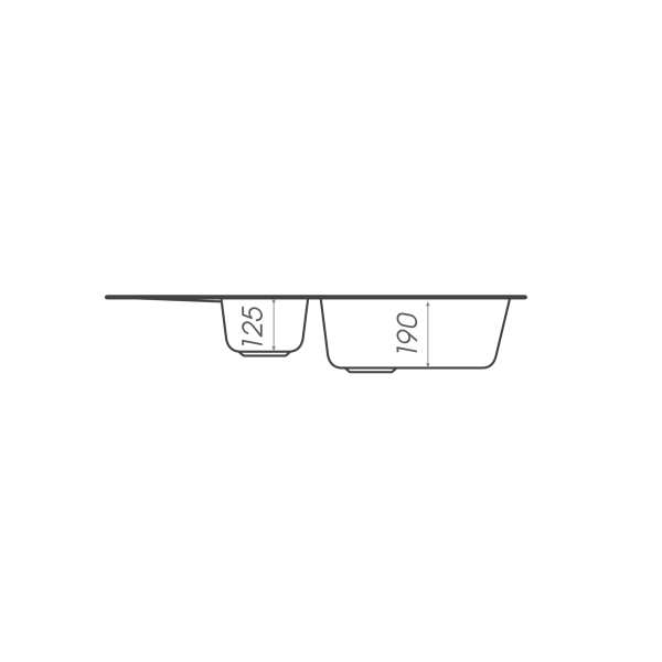 Гранітна мийка для кухні VALESO 7850W TOSKANA матова Сірий металік