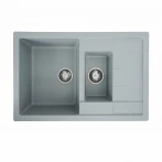Гранітна мийка для кухні VALESO 7850W TOSKANA матова Сірий металік