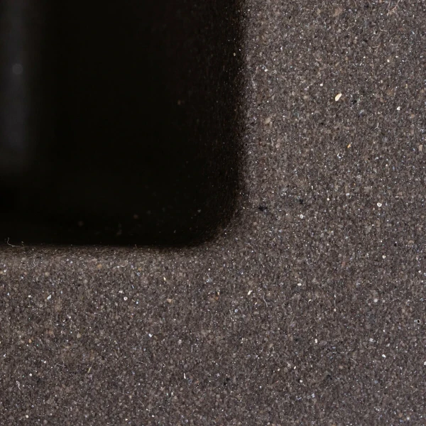 Гранітна мийка для кухні VALESO 4040 RUBA матова темна скеля