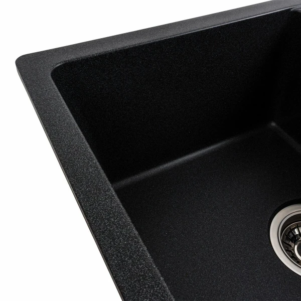 Гранітна мийка для кухні VALESO 6250 ZIRKONE матовий Карбон