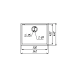 Гранітна мийка для кухні VALESO 5444 OASIS матова Пісок