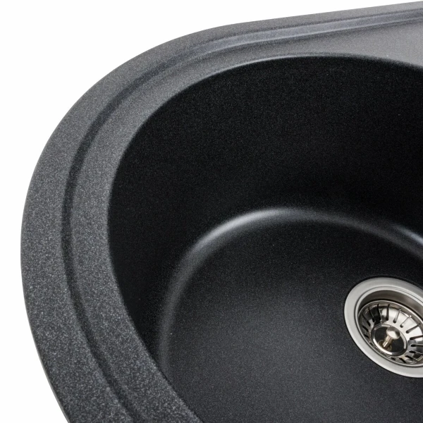 Гранітна мийка для кухні VALESO 7750 LIRA матовий Карбон