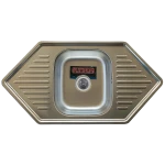 Кухонна мийка нержавіючої сталі Platinum 9550В ДЕКОР PLATINUM з (0,8/180 мм)