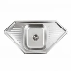 Кухонна мийка нержавіючої сталі Platinum 9550В ДЕКОР PLATINUM з (0,8/180 мм)