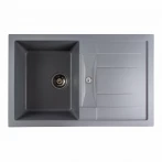 Гранітна мийка для кухні Platinum PLATINUM 7850 TROYA матова Сірий металік