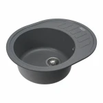 Гранітна мийка для кухні Platinum 6250 SOUL матова Сірий мусон