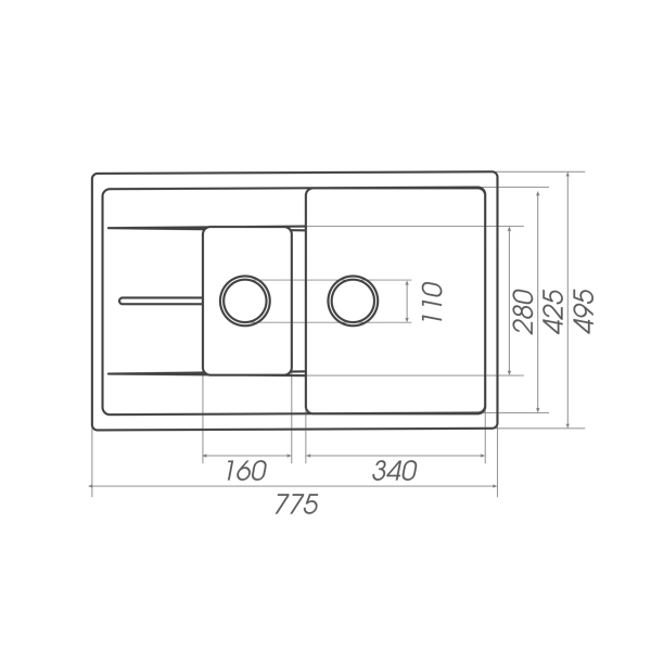 Гранітна мийка для кухні Platinum 7850W TOSKANA матова Мікс