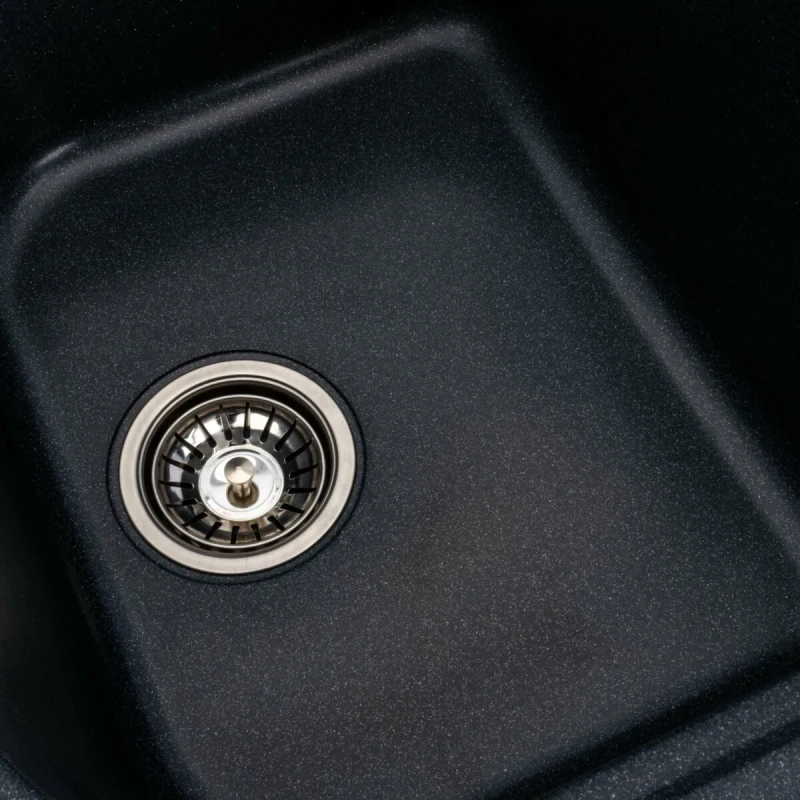 Гранітна мийка для кухні Platinum Equatoria Антрацит PLATINUM 7950 матова