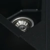 Гранітна мийка для кухні Platinum 9950 PANDORA матова Чорний металік