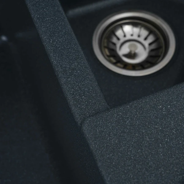 Гранітна мийка для кухні Platinum 9950 PANDORA матова Антрацит