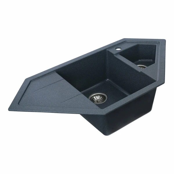 Гранітна мийка для кухні Platinum 9950 PANDORA матова Антрацит