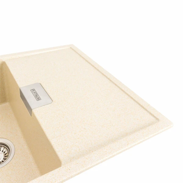 Гранітна мийка для кухні Platinum 8650 DIAMOND матова (пісок)