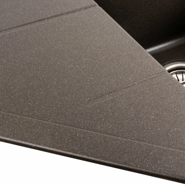 Гранітна мийка для кухні Platinum 9950 PANDORA матова Темна скеля