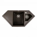 Гранітна мийка для кухні Platinum Темна скеля PLATINUM 9950 PANDORA матова
