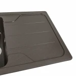 Гранітна мийка для кухні Platinum 7850 VERONA матова Темна скеля