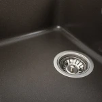 Гранітна мийка для кухні Platinum 7850 VERONA матова Темна скеля