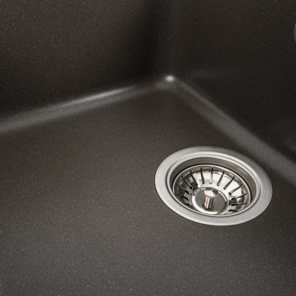 Гранітна мийка для кухні Platinum 7850 VERONA матова Темна скеля