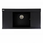 Гранітна мийка для кухні Platinum матовий PLATINUM 9651 ATLAS Чорний металік