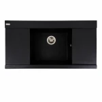 Гранітна мийка для кухні Platinum 9651 ATLAS матовий Чорний металік