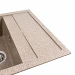 Гранітна мийка для кухні Platinum Карамель PLATINUM 6550 LOTOS матова