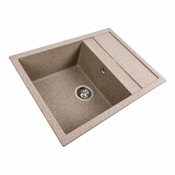 Гранітна мийка для кухні Platinum Карамель PLATINUM 6550 LOTOS матова