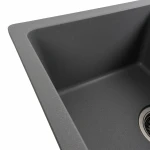 Гранітна мийка для кухні Platinum 6250 ZIRKONE матовий Сірий металік