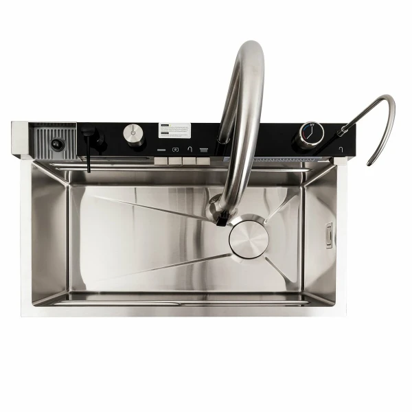 Кухонна мийка сатин Platinum Handmade "Водоспад" PLATINUM 75×45М