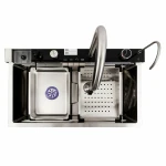 Кухонна мийка сатин Platinum Handmade "Водоспад" PLATINUM 75×45М