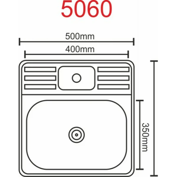 Кухонна мийка з нержавіючої сталі Valeso САТИН 5060 (0,7/160 мм)