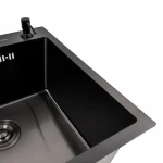 Кухонна мийка 50*50 PVD чорна Valeso Handmade ECN (2,0/0,5)