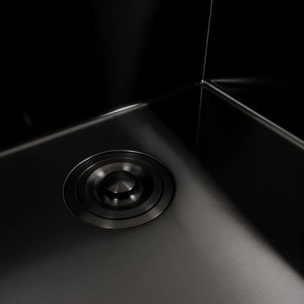 Кухонна мийка 50*50 PVD чорна Valeso Handmade ECN (2,0/0,5)