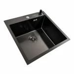 Кухонна мийка 50*50 PVD чорна Valeso Handmade ECN (2,0/0,5)
