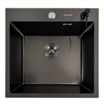 Кухонна мийка 50*50 PVD чорна Valeso Handmade ECN (2,0/0,5)