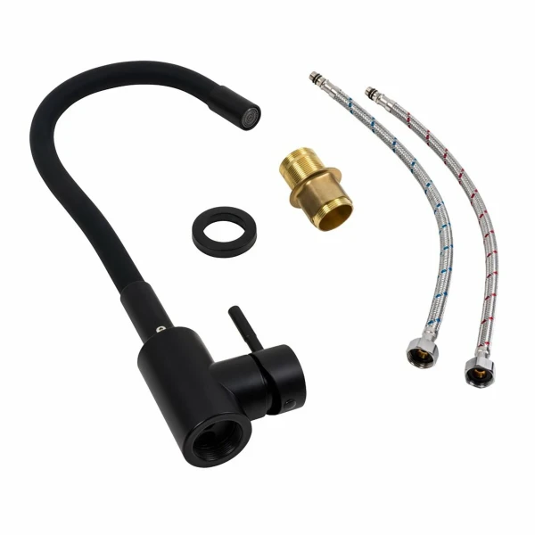 Кухонний змішувач гнучкий VALESO NES-ZZ45 чорний