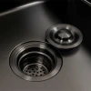 Кухонна мийка чорна 60*50 PVD VALESO Handmade (сифон круглий, 3,0/0,8)