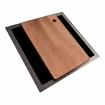 Кухонна мийка PVD чорна СМ 44*44 VALESO Handmade (монтаж під стільницю)