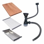 Кухонна мийка PVD чорна СМ 44*44 VALESO Handmade (монтаж під стільницю)