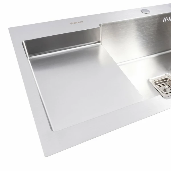 CM 78*50C R Мийка нержавійка Valeso Handmade з поглибленою полицею (3.0/0.8)