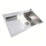 CM 78*50C R Мийка нержавійка Valeso Handmade з поглибленою полицею (3.0/0.8)