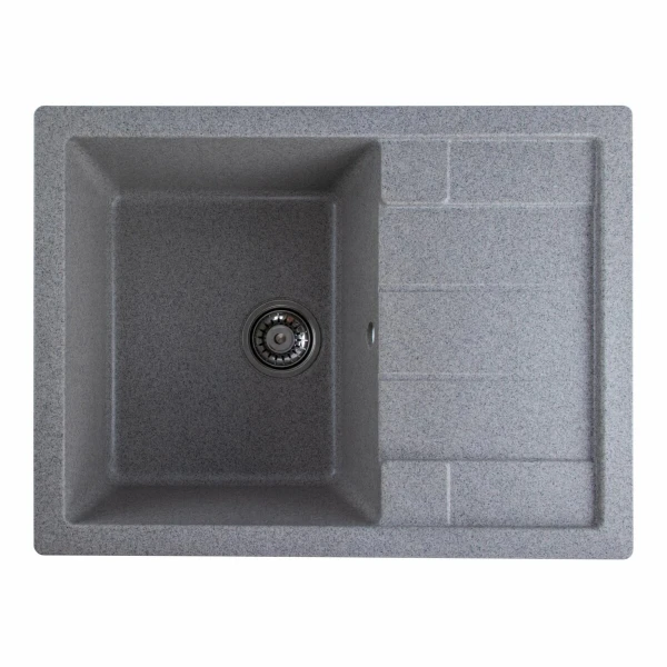 Гранітна мийка для кухні VALESO 6550 INTENSO матова Сіра