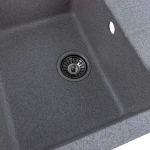Гранітна мийка для кухні VALESO 6550 INTENSO матова Сіра