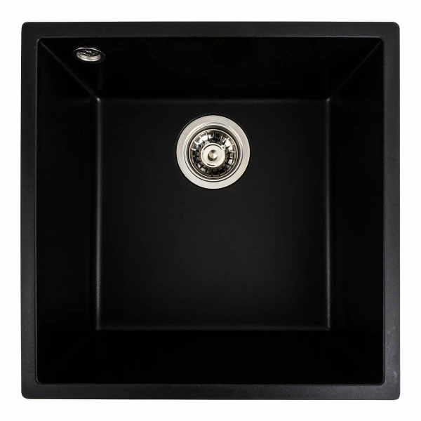 Гранітна мийка для кухні VALESO 4040 RUBA матовий чорний