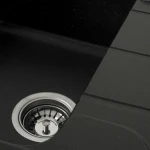 Гранітна мийка для кухні VALESO 7850 VERONA матова Чорний металік