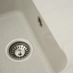 Гранітна мийка для кухні VALESO 7850 VERONA матова Біла в крапку