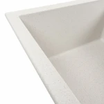 Гранітна мийка для кухні VALESO 6550 LOTOS матова Біла в крапку